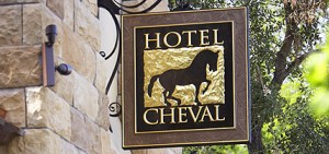 HotelChevalsign 300x141  Hotel Cheval, Equestrian Lodging in Paso Robles, California